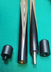 Кий «Каюков Арлекин» Черный граб/ белый граб, гравировка 