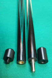 Кий «Каюков Мастер» Чёрный граб/ изумрудный граб, гравировка 