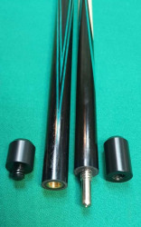 Кий «Каюков Мастер» Чёрный граб/ изумрудный граб 2 ч, гравировка 