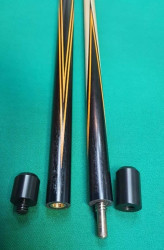 Кий «Каюков Мастер» Чёрный граб/ оранжевый граб, гравировка 