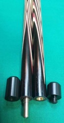 Кий «Каюков Классик плюс» Чёрный граб/ амарант/ белый граб, гравировка 