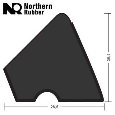 КОМПЛЕКТ РЕЗИНЫ U-118 12 Ф «NORTHERN RUBBER» (181 СМ) ПИРАМИДА (АНГЛИЯ)- фото2